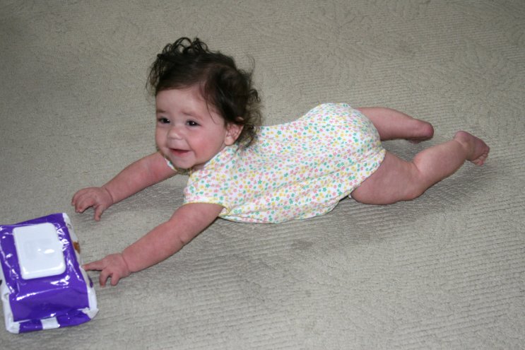 Step 4 - Reach for the baby wipes